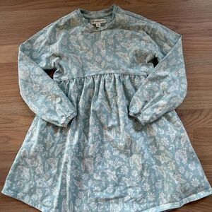 Tucker + Tate Light Blue Floral & Bird Long-Sleeve Dress Girls 6